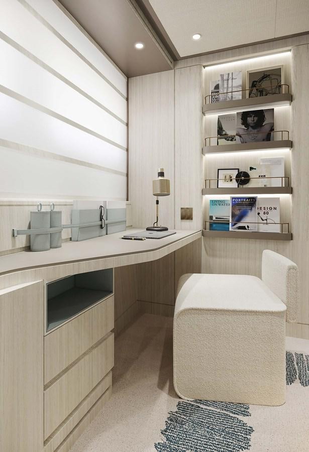 a bathroom with a sink and a mirror aboard PROJECT SECRET Yacht for Sale