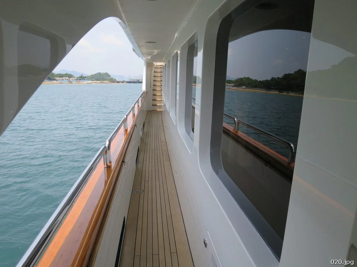 a boat on the water aboard BLU Yacht for Sale