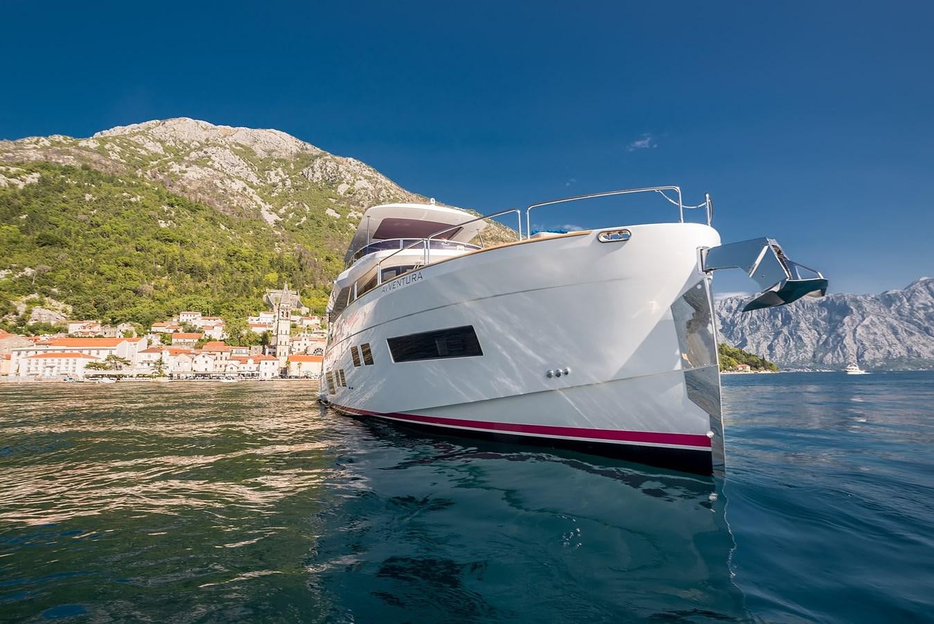 a boat in the water aboard AVVENTURA Yacht for Sale