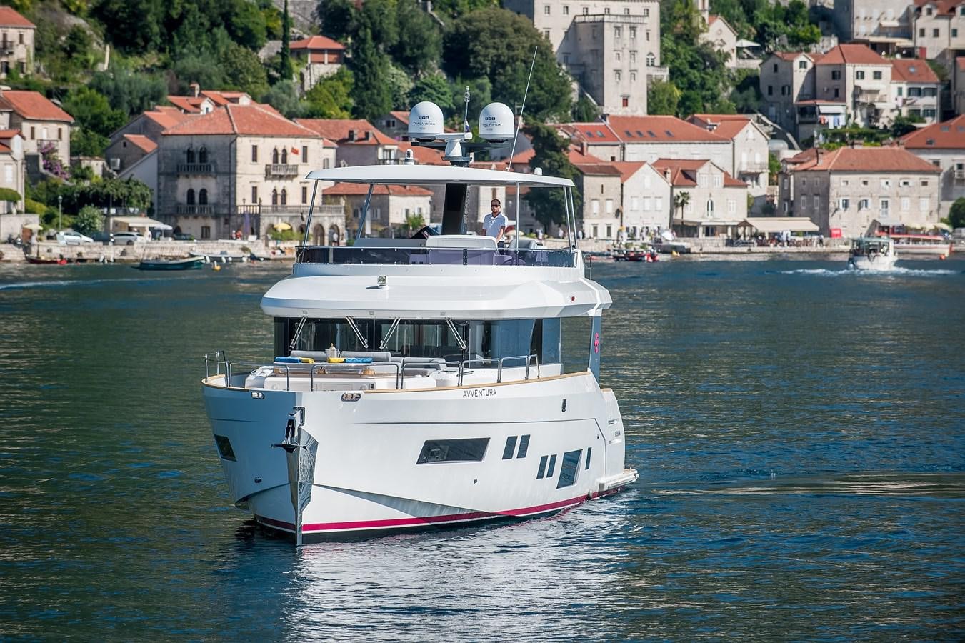 a boat on the water aboard AVVENTURA Yacht for Sale