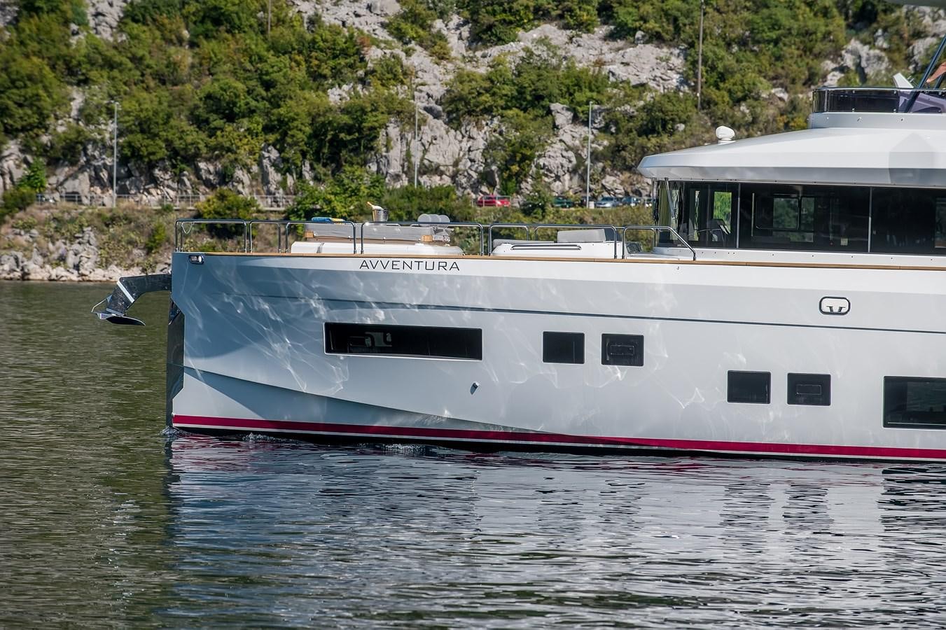 a boat on the water aboard AVVENTURA Yacht for Sale