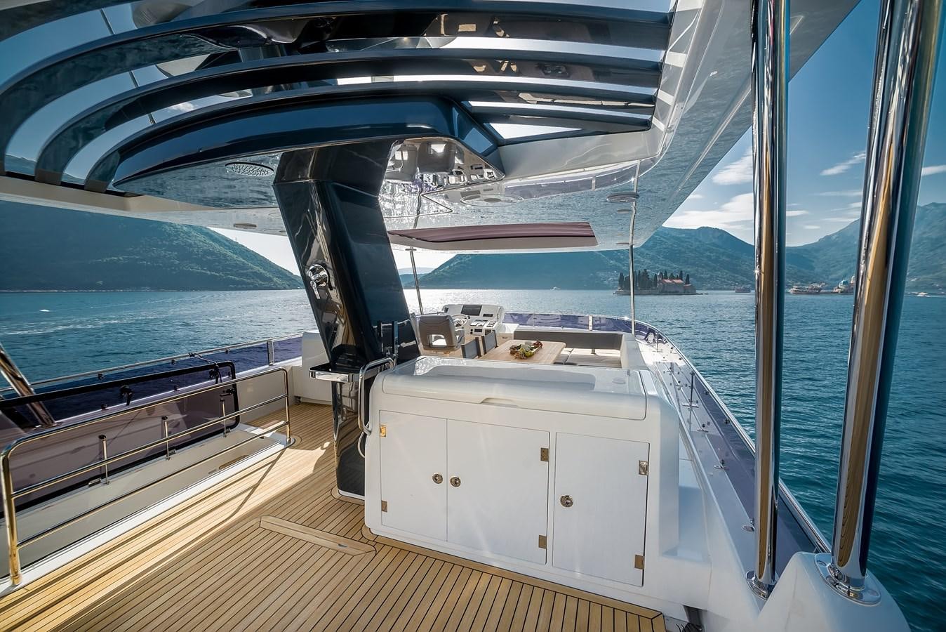 a boat on the water aboard AVVENTURA Yacht for Sale