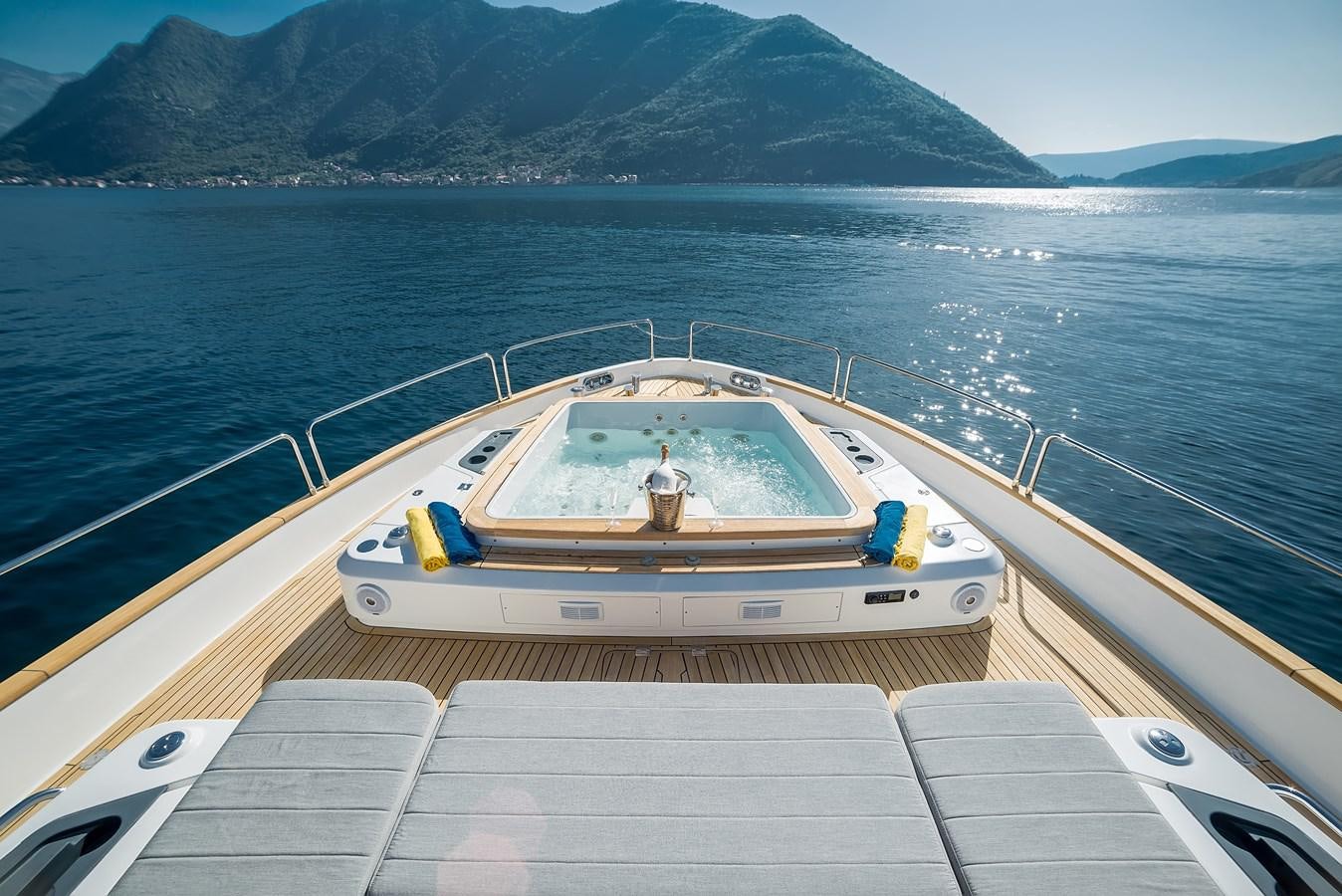 a boat on a body of water aboard AVVENTURA Yacht for Sale