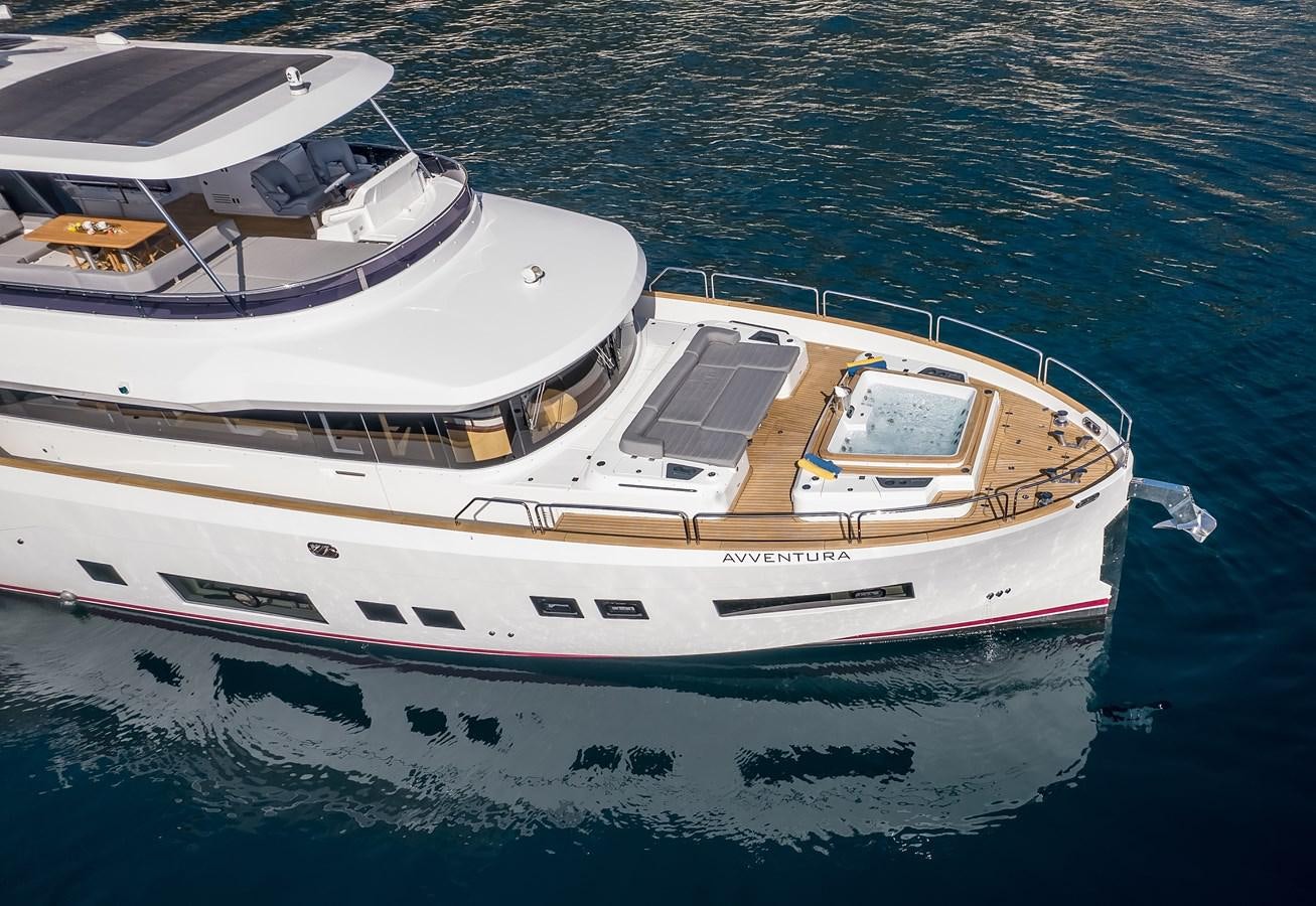 a boat on the water aboard AVVENTURA Yacht for Sale