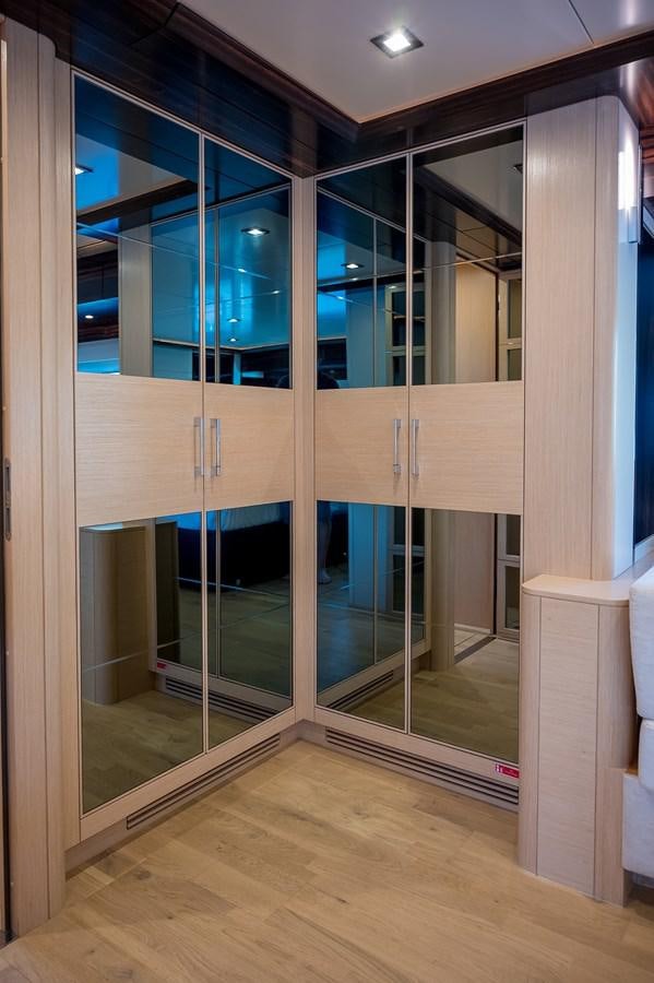 a room with glass walls aboard AVVENTURA Yacht for Sale