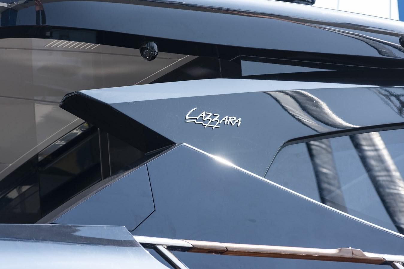 the tail of a plane aboard DEMO Yacht for Sale