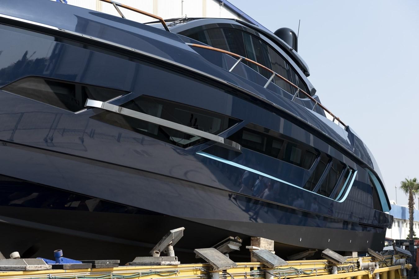 a large metal object with a blue sky aboard DEMO Yacht for Sale