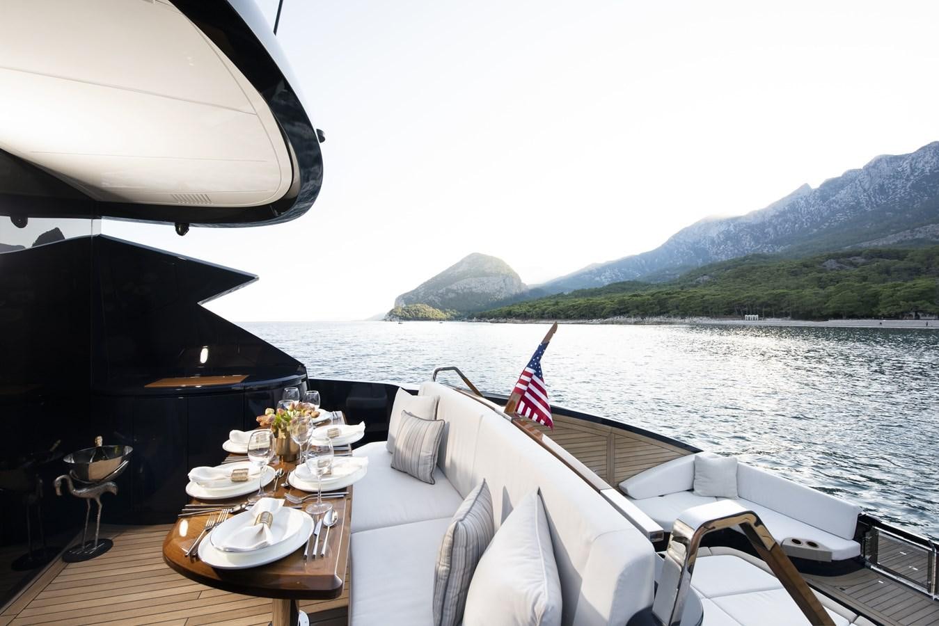 a boat on the water aboard DEMO Yacht for Sale