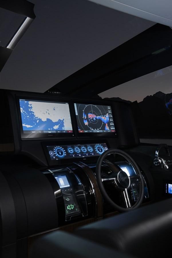 a dashboard of a car aboard DEMO Yacht for Sale