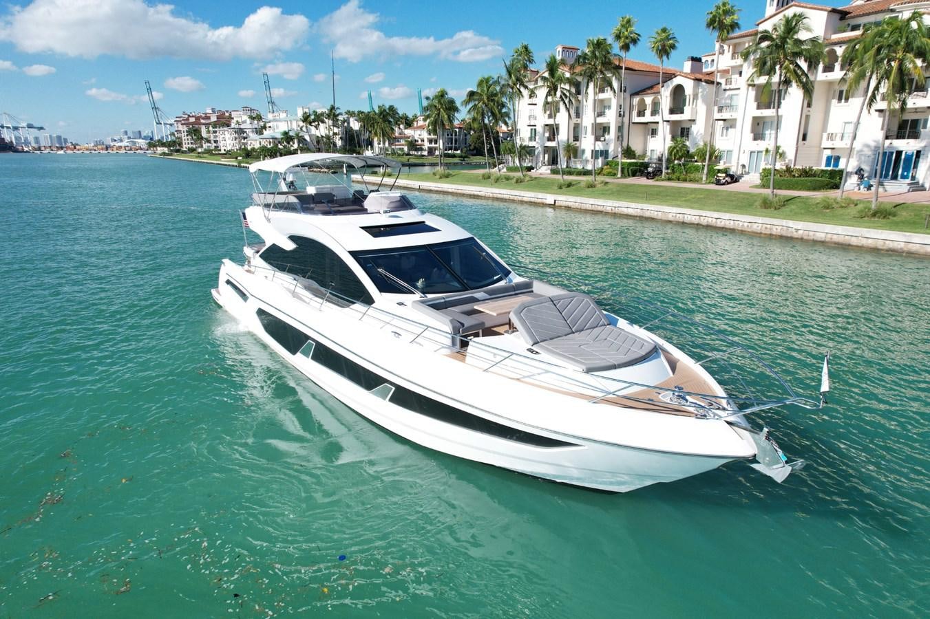 a white boat on water aboard HIDE OUT Yacht for Sale