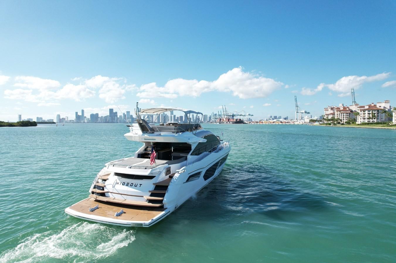 a boat on the water aboard HIDE OUT Yacht for Sale