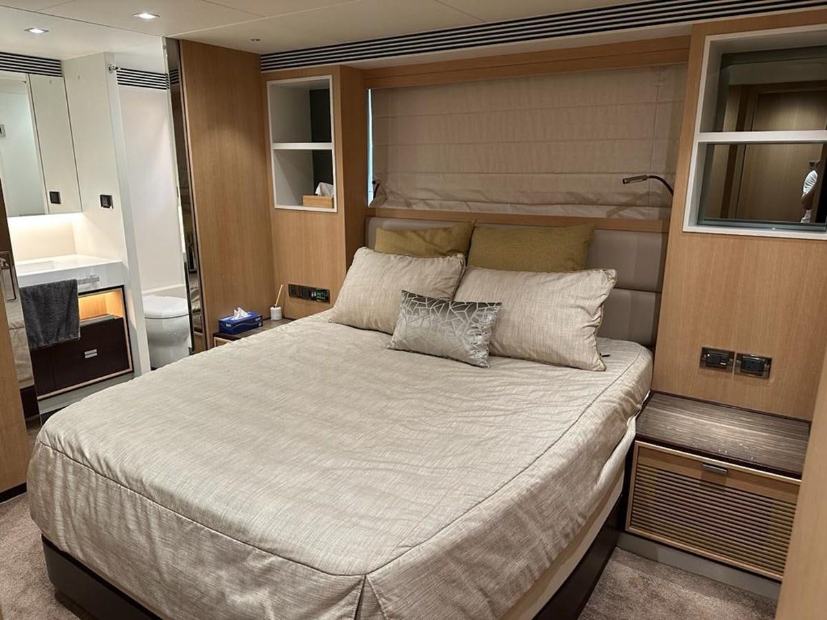 a bed in a room aboard BLACK SOIL Yacht for Sale