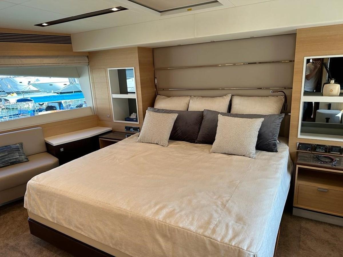 a bed in a room aboard BLACK SOIL Yacht for Sale
