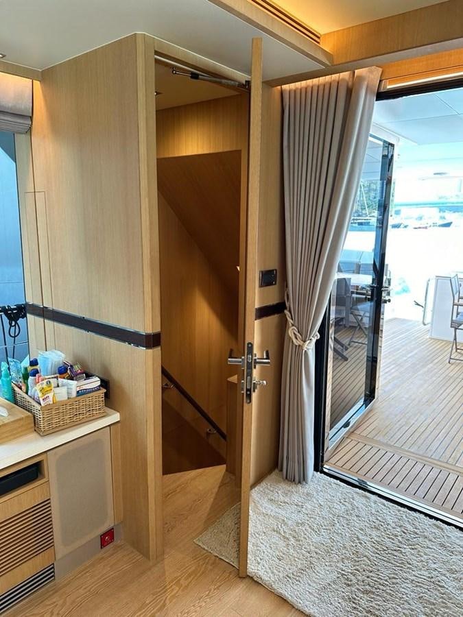 a room with a door and a window aboard BLACK SOIL Yacht for Sale