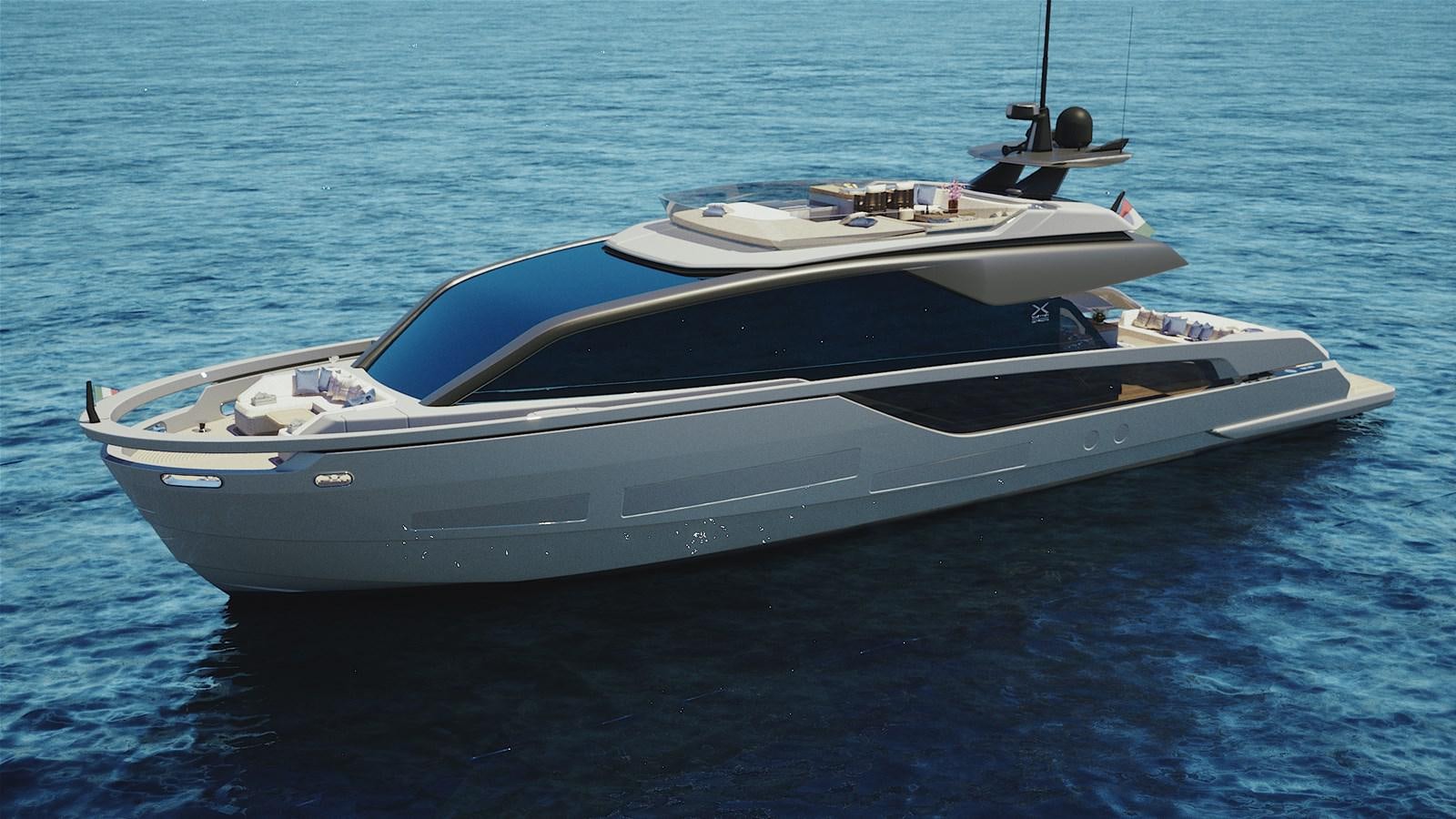 a white boat on the water aboard X90 FAST Yacht for Sale