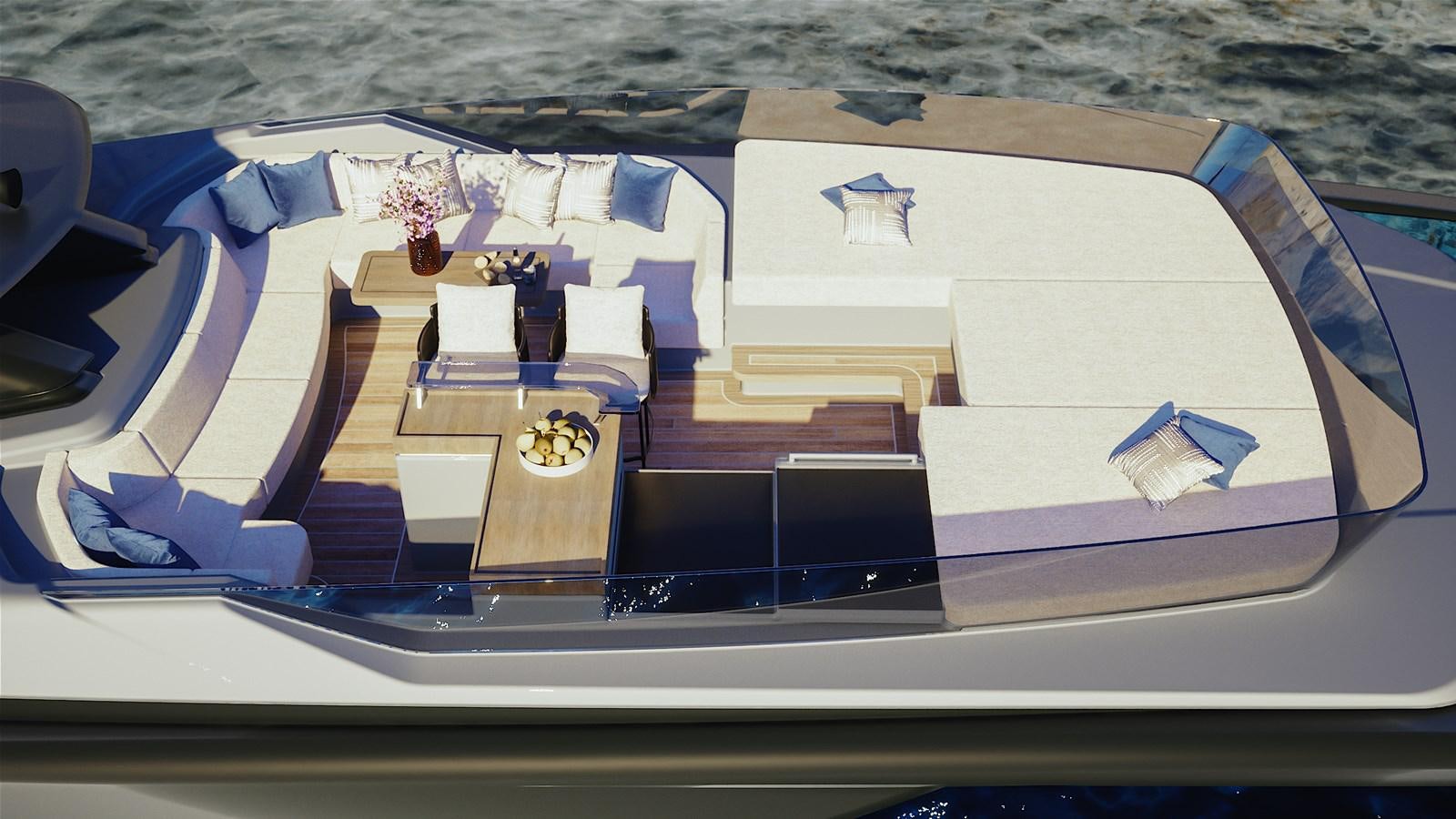 a model of a ship aboard X90 FAST Yacht for Sale