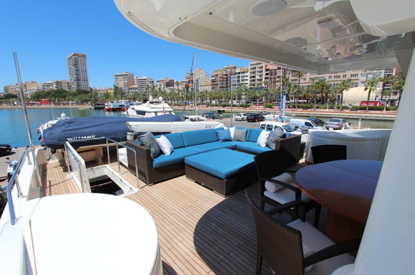 a deck with many boats aboard ALL WE NEED FOR TODAY Yacht for Sale
