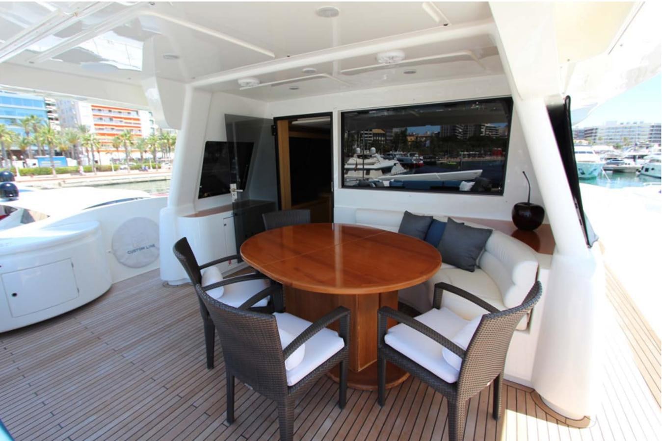 a table and chairs in a room aboard ALL WE NEED FOR TODAY Yacht for Sale