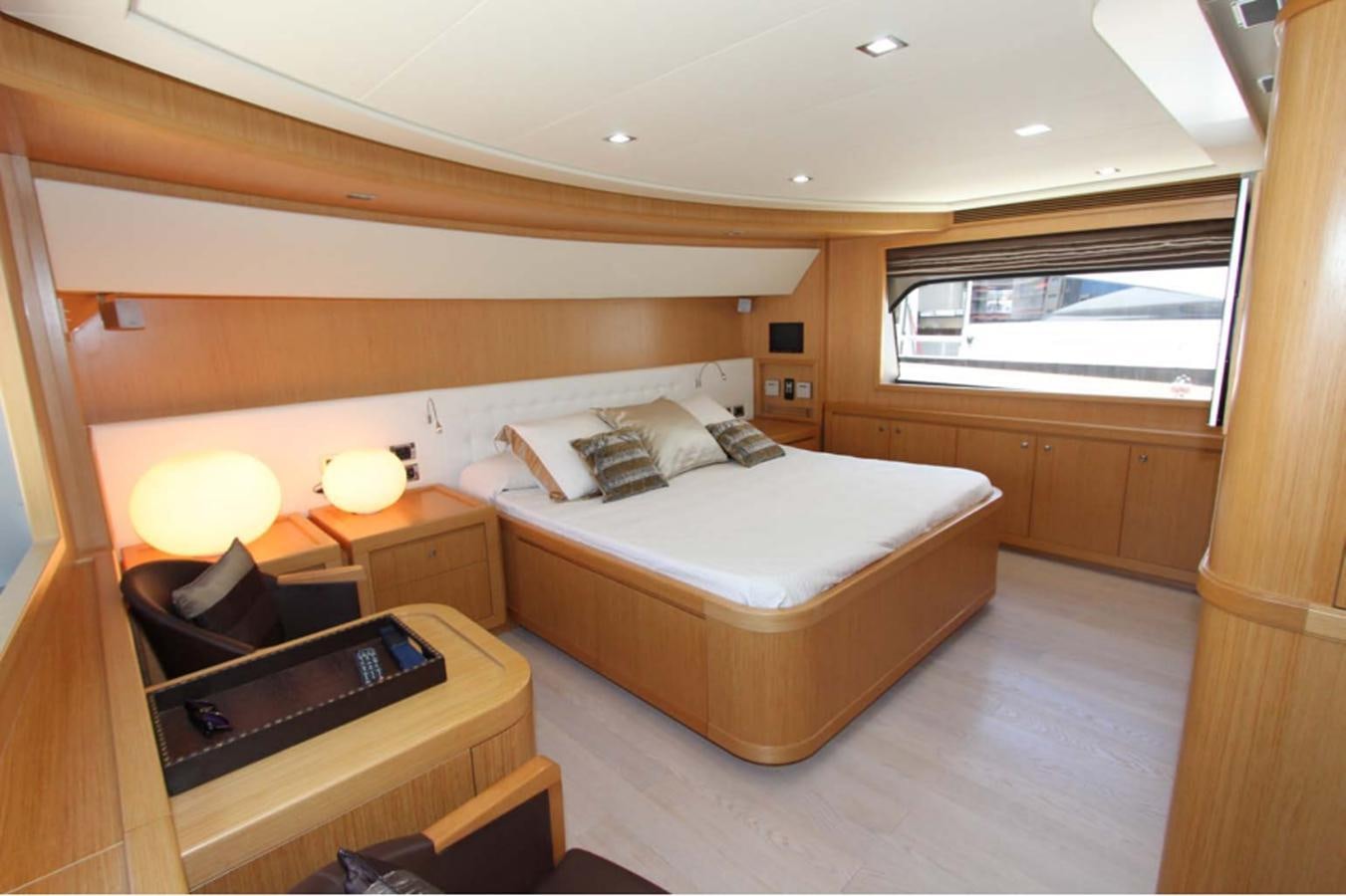 a room with two beds aboard ALL WE NEED FOR TODAY Yacht for Sale