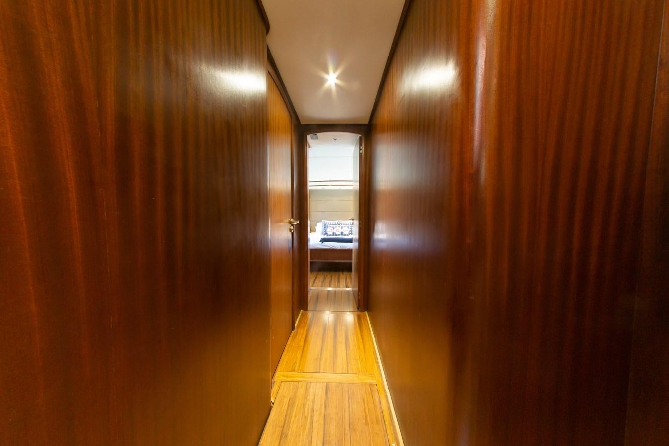 a hallway with wood floors aboard OLD SPORT II Yacht for Sale
