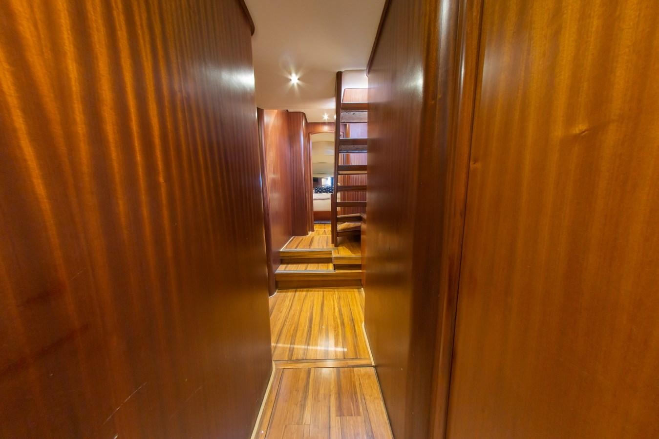 a hallway with wooden floors aboard OLD SPORT II Yacht for Sale