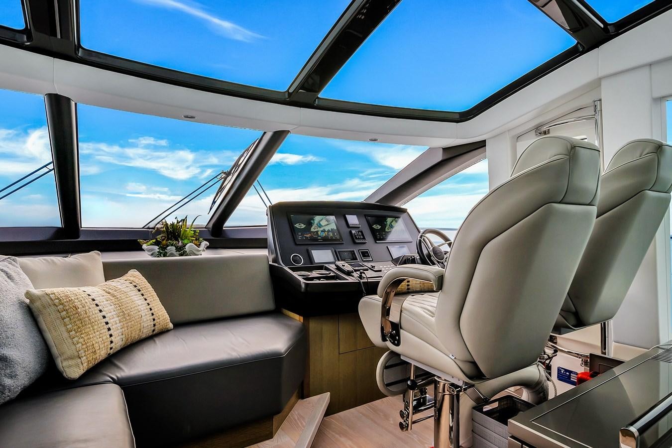 inside of a car aboard BELLOW DECK Yacht for Sale