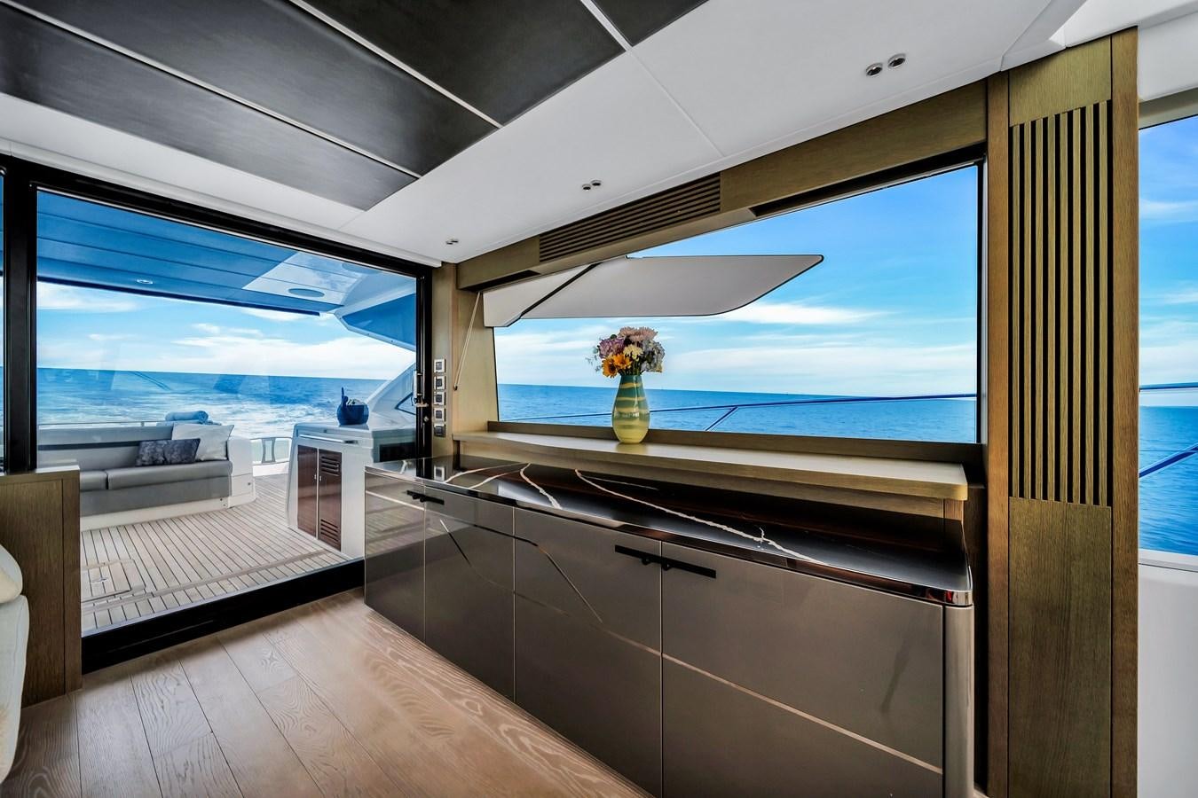 a room with a view of the ocean and the ocean aboard BELLOW DECK Yacht for Sale