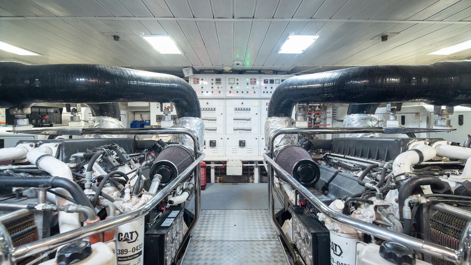 a large machine in a factory aboard KOUKLES Yacht for Sale