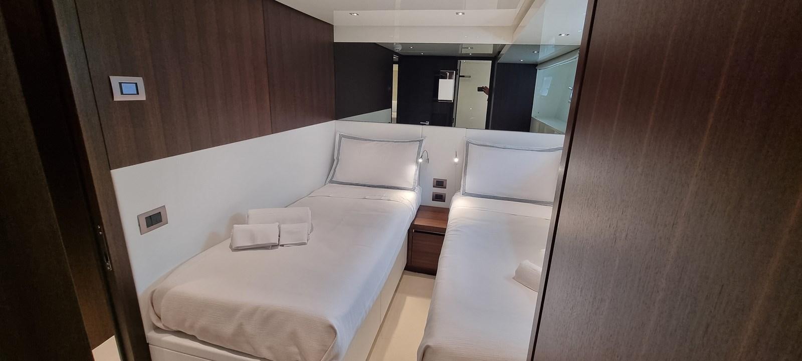 a bathroom with a large bathtub aboard SL86 Yacht for Sale