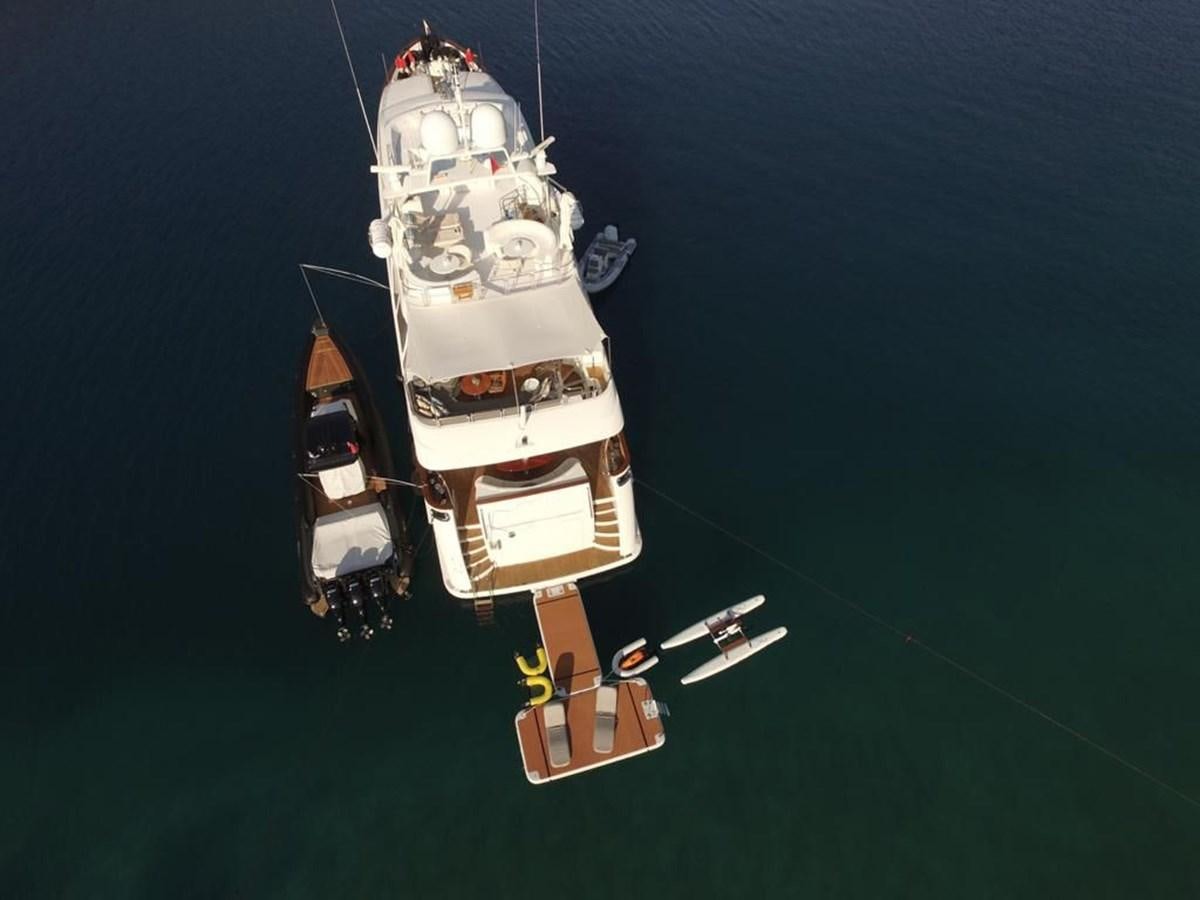 a space ship in the water aboard B-D Yacht for Sale