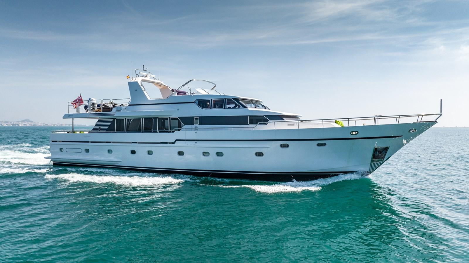 a boat on the water aboard CAMENA II Yacht for Sale