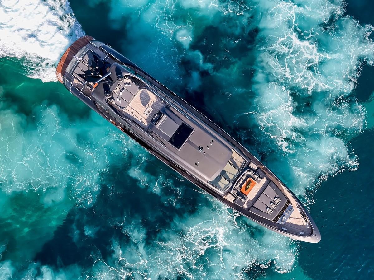 a space ship in the water aboard O'PATI Yacht for Sale