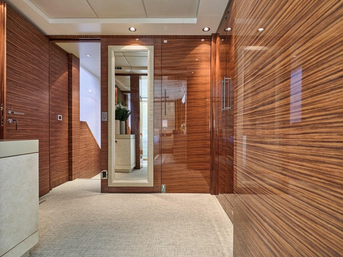 a room with a glass door aboard O'PATI Yacht for Sale