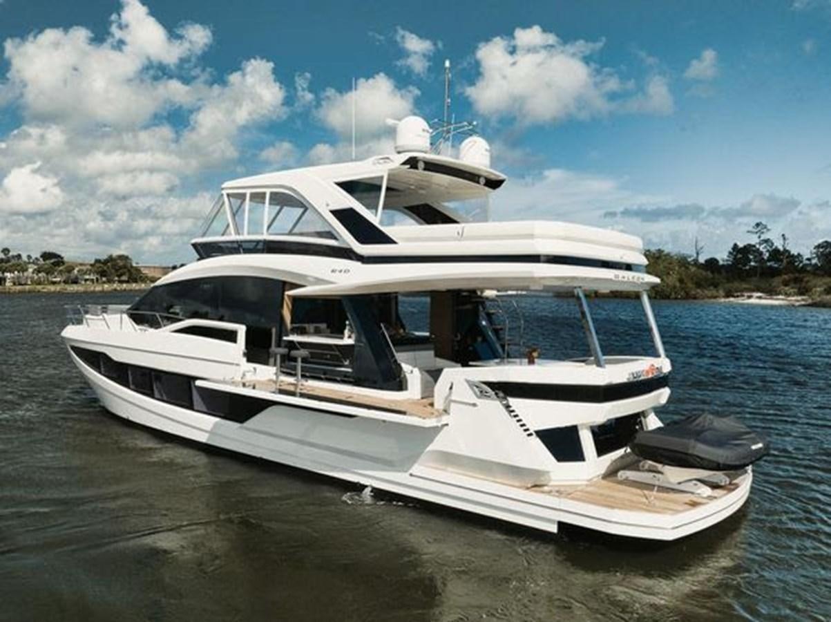 a boat in the water aboard JUST IN TIME Yacht for Sale