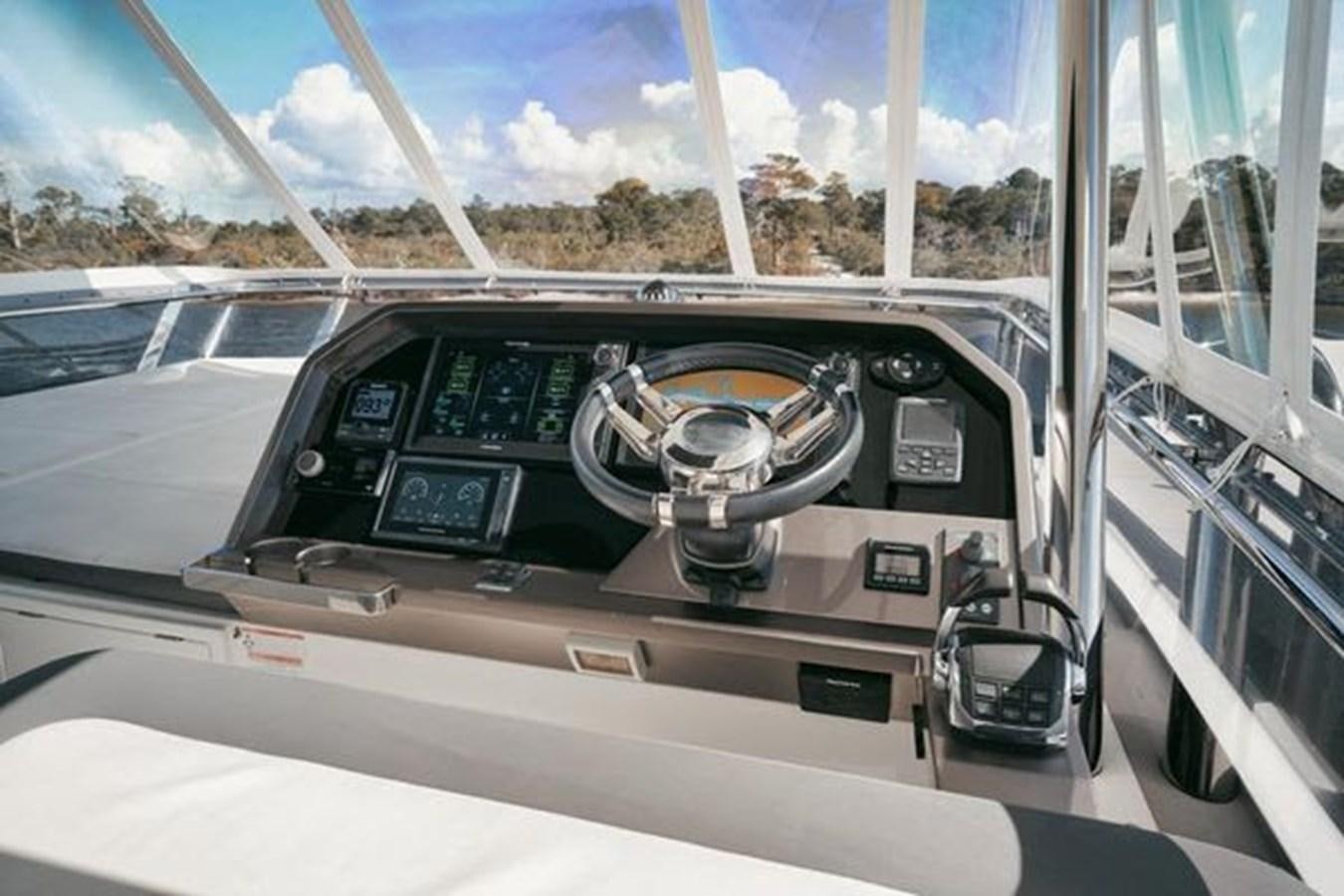 inside of a car aboard JUST IN TIME Yacht for Sale