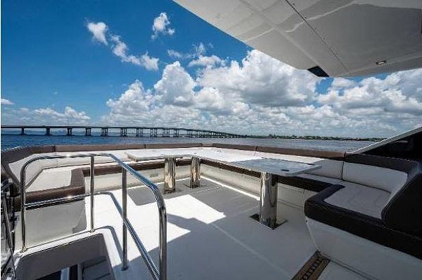 a deck overlooking the ocean aboard JUST IN TIME Yacht for Sale