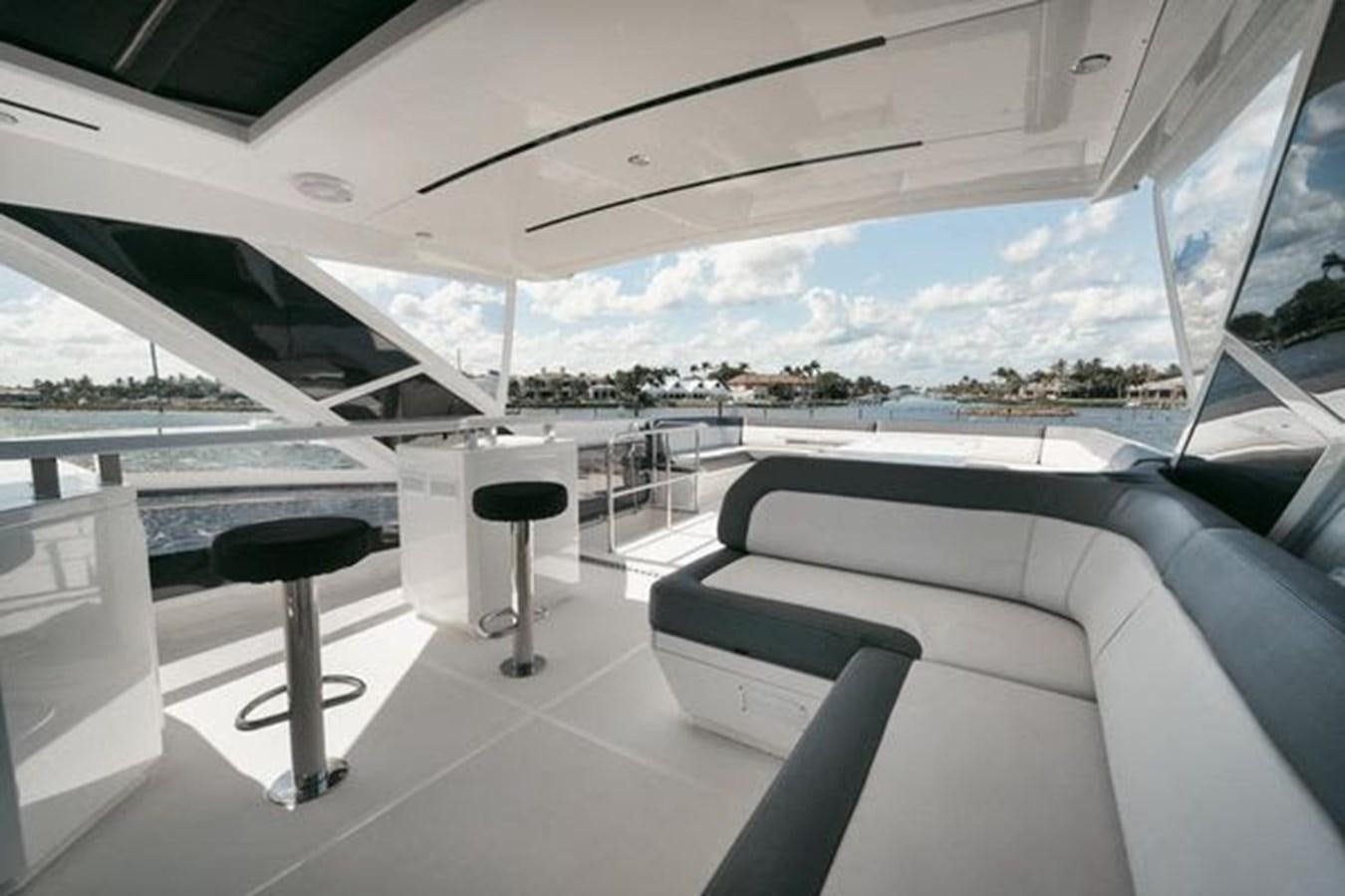 inside of a car aboard JUST IN TIME Yacht for Sale