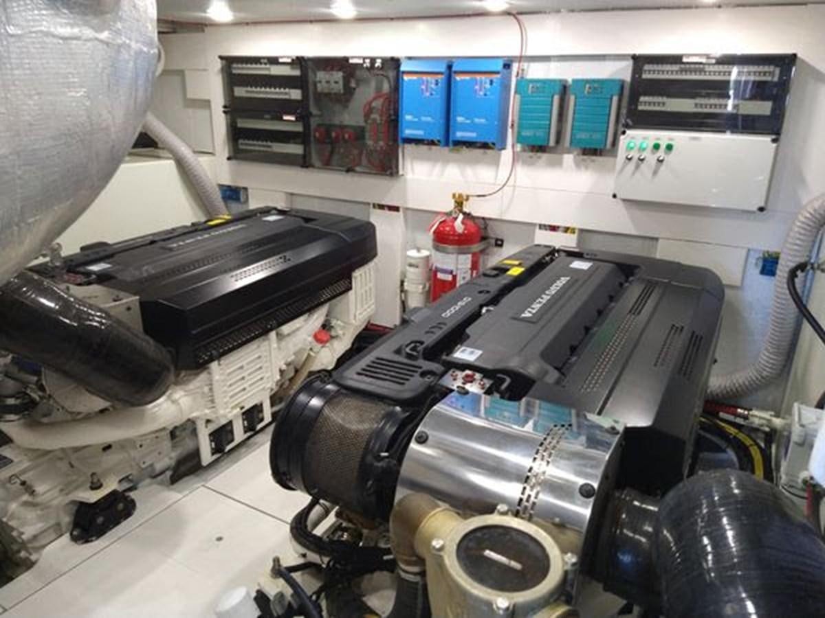 a machine with a few machines aboard JUST IN TIME Yacht for Sale