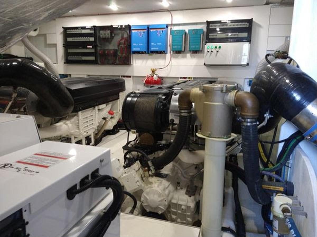 a machine with a large machine aboard JUST IN TIME Yacht for Sale
