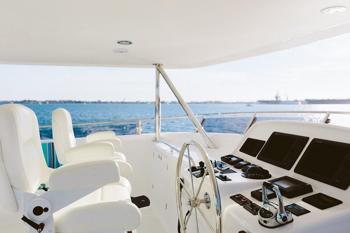 a boat with a laptop on it aboard 44 NORTH Yacht for Sale