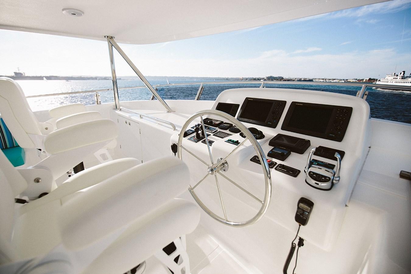 a white car with a black windshield aboard 44 NORTH Yacht for Sale