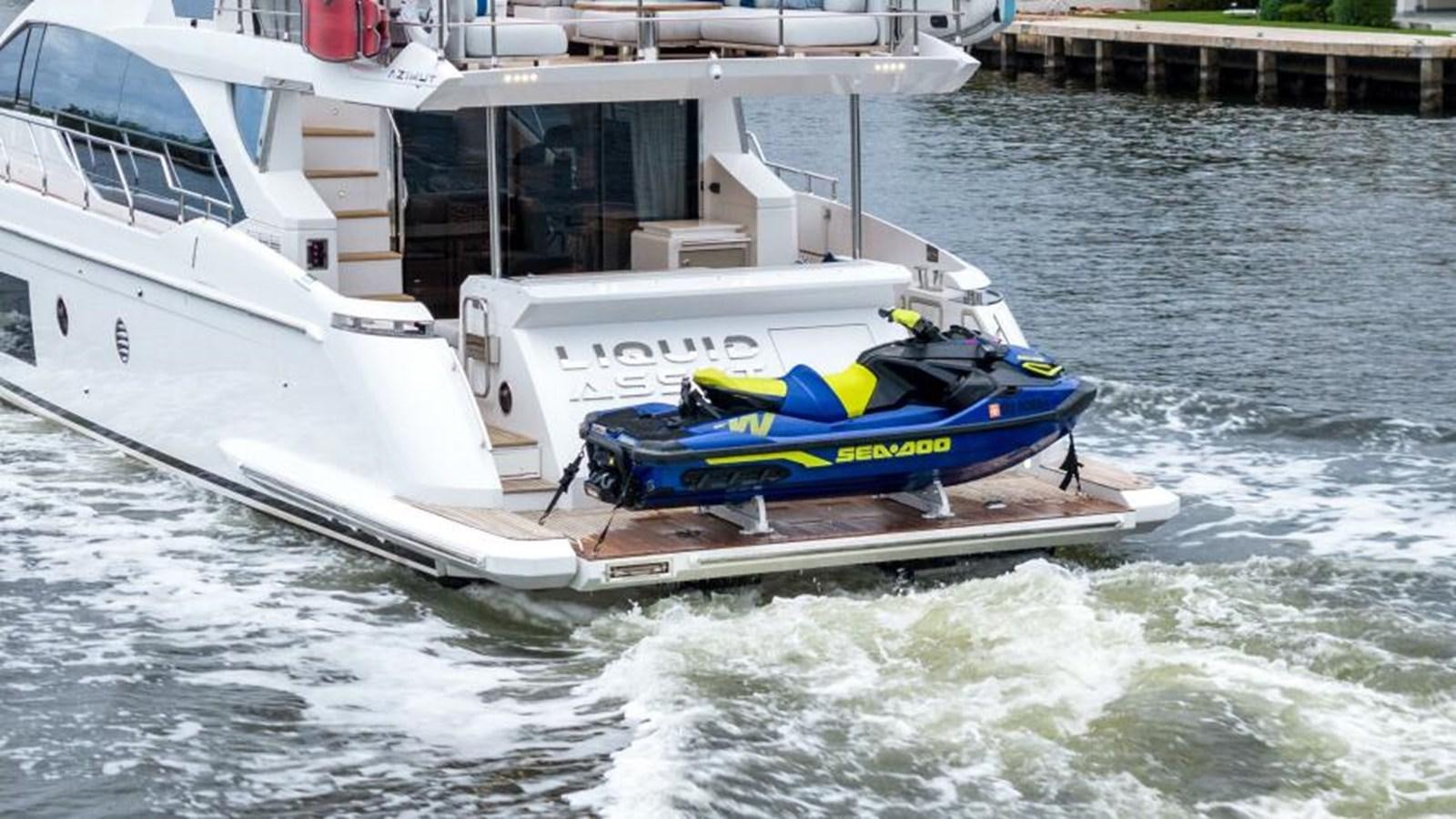 a boat on the water aboard LIQUID ASSET Yacht for Sale