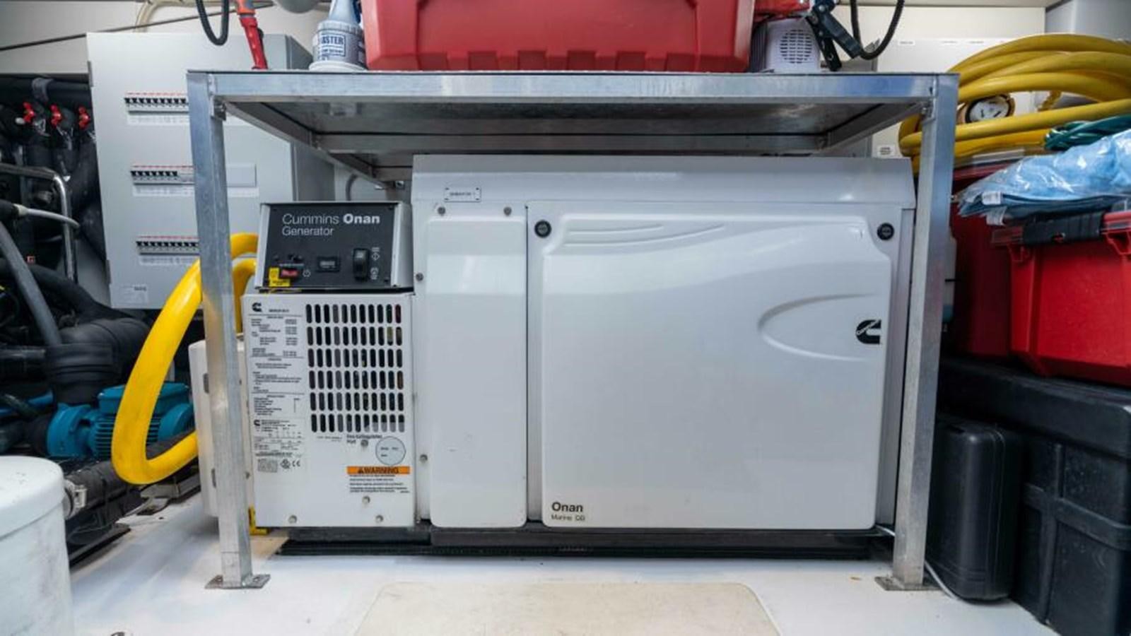 a white rectangular object with a black panel aboard LIQUID ASSET Yacht for Sale