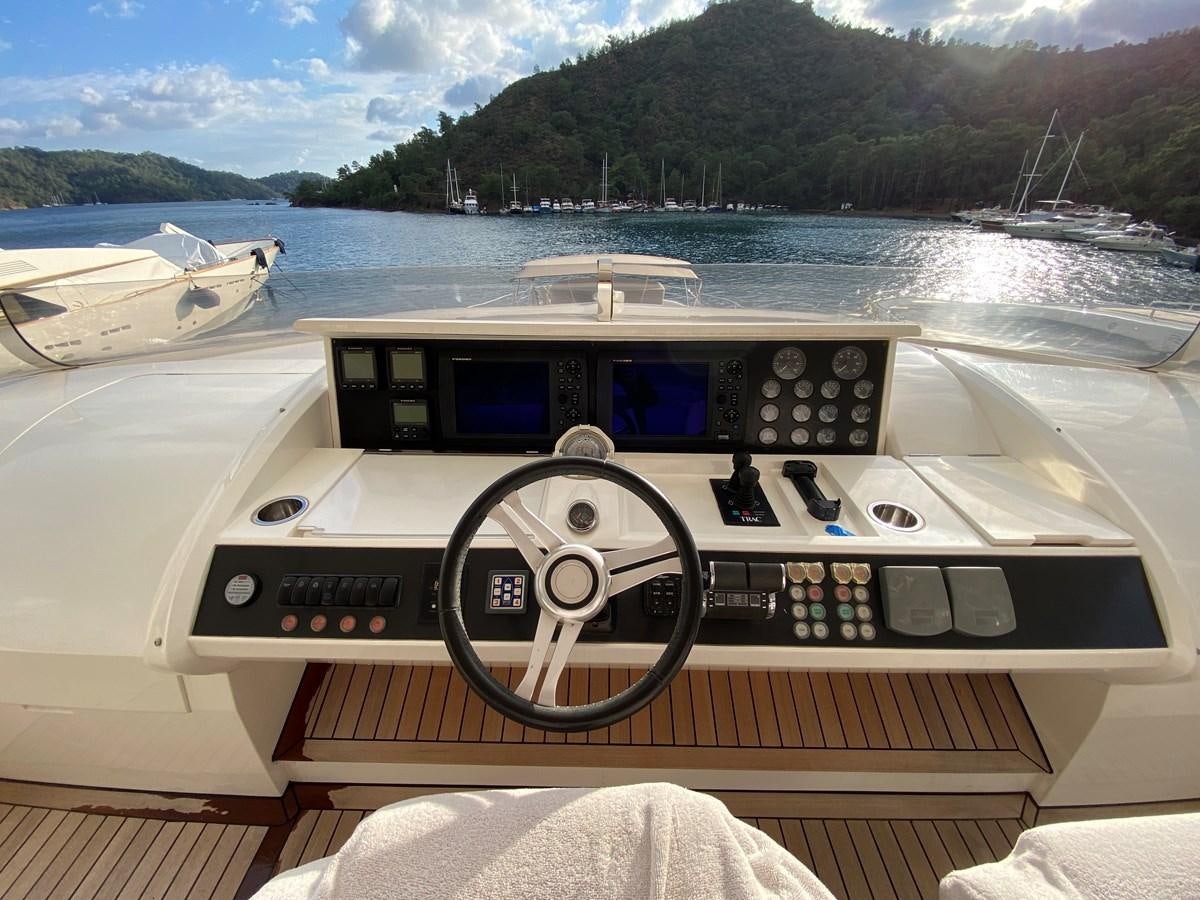 the inside of a boat aboard 95 MY Yacht for Sale