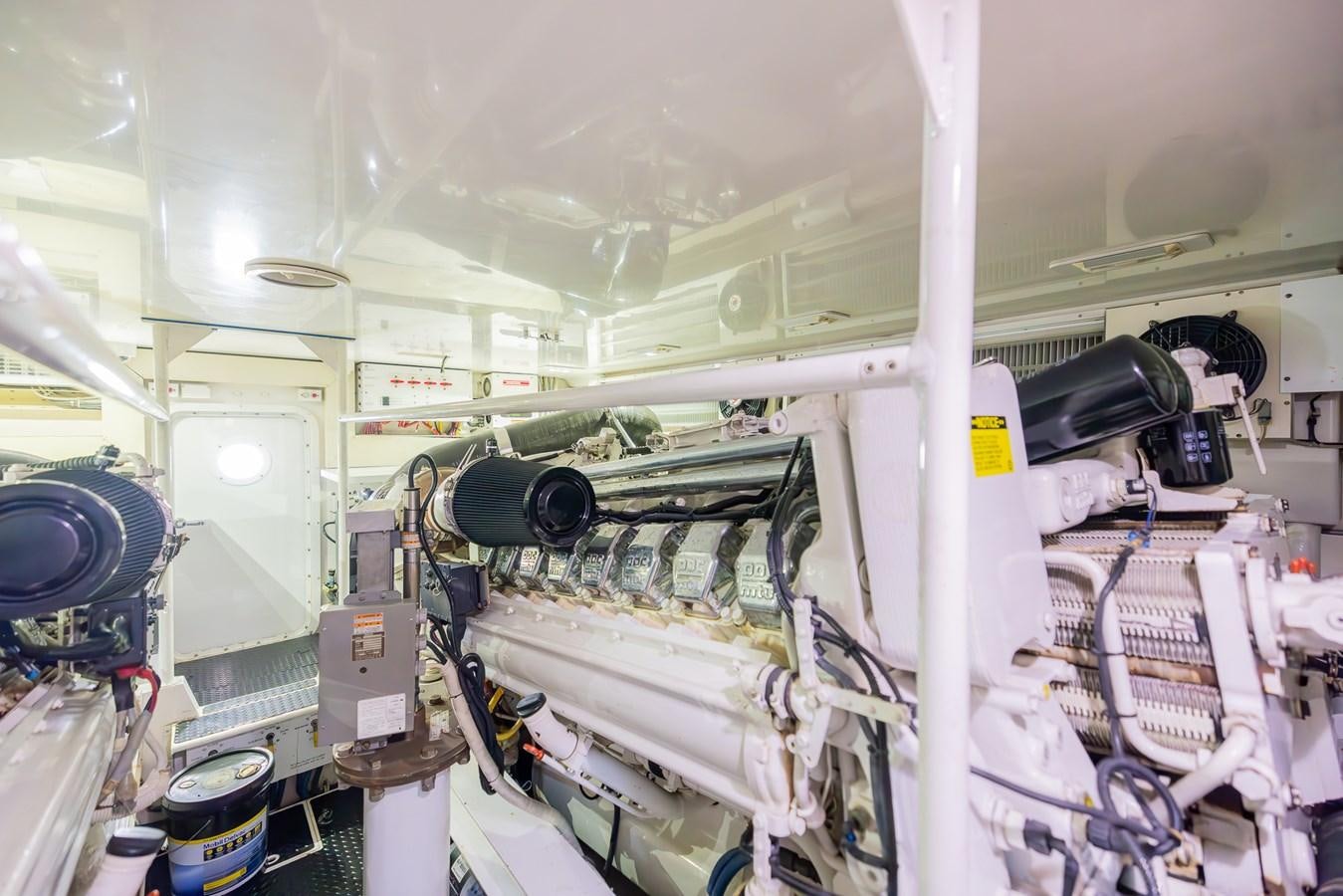 a large white machine with wires aboard STABILIZED Yacht for Sale