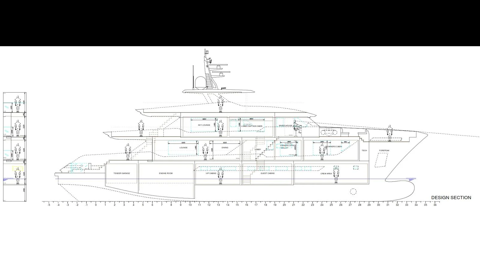 diagram, engineering drawing aboard 2024 INACE AVENTURA 164 Yacht for Sale