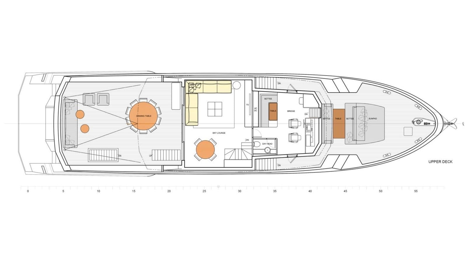 diagram, engineering drawing aboard 2024 INACE AVENTURA 106 Yacht for Sale