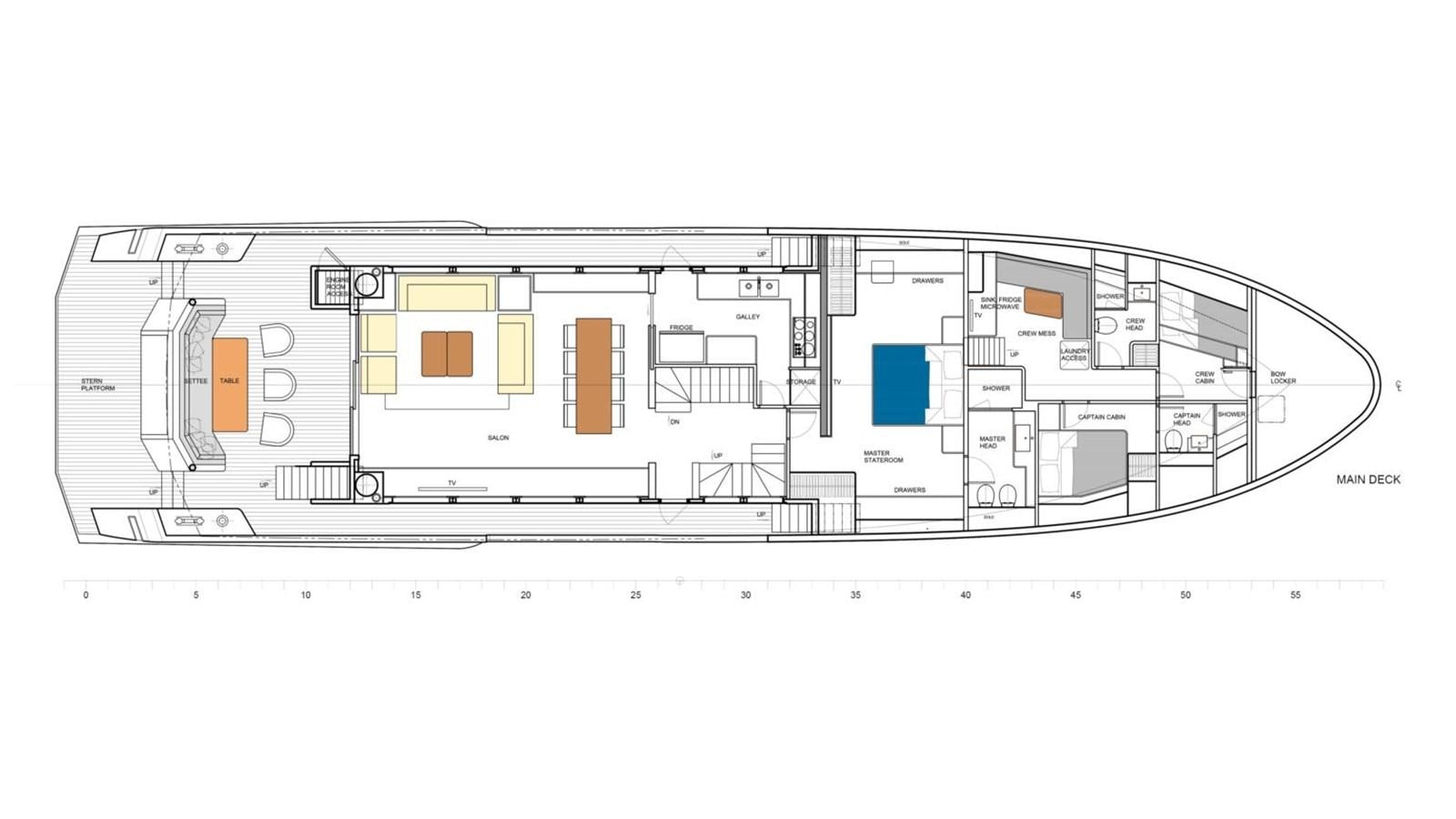 diagram, engineering drawing aboard 2024 INACE AVENTURA 106 Yacht for Sale
