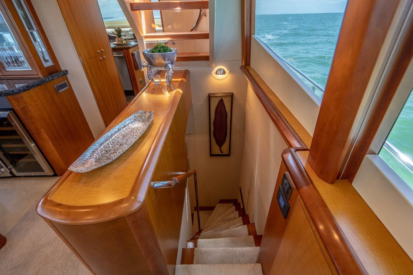a chair in a room aboard VOYAGER Yacht for Sale