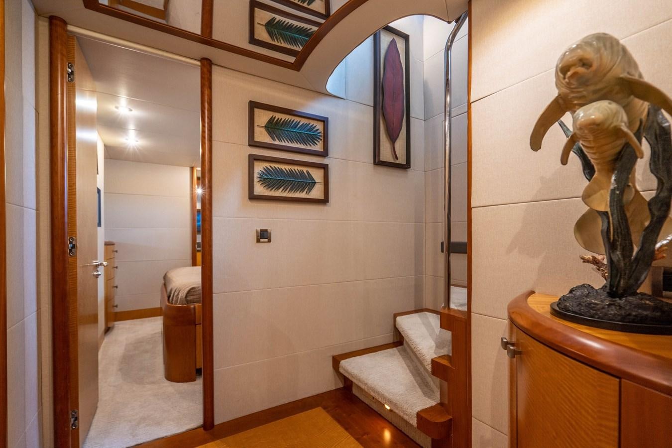 a statue in a bathroom aboard VOYAGER Yacht for Sale